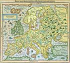 Карта Европы 1595 г.